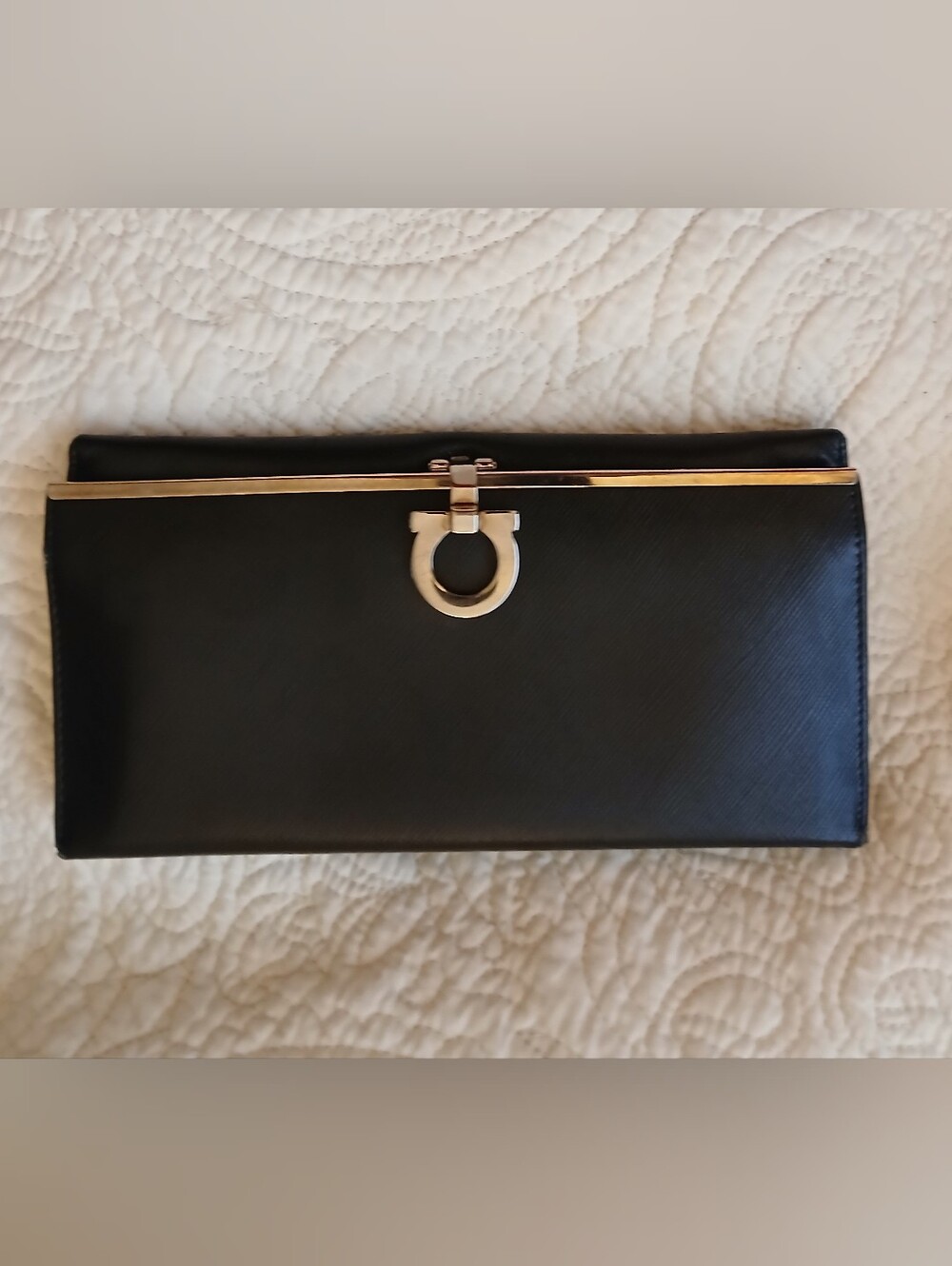 Ferragamo Black Organizer Wallet EUC